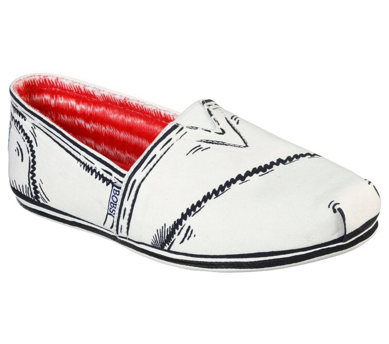 Skechers Dam Vita/Svarta Slip On - Dr. Seuss: Bobs Plush - Good & New - Sverige (UQORV-4578)